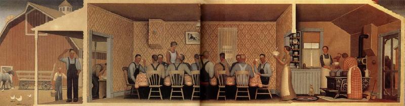 The Thresher-s supper, Grant Wood